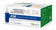 Lanceta com Trava de Segurança 23G 0,64x1,8mm 100Unids Lanceta com Trava de Segurança 23G 0,64x1,8mm 100Unids