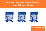 Lanceta para Lancetador 28G KIT c/ 300 - Medix Lanceta para Lancetador 28G KIT c/ 300 - Medix