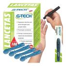 Lancetador G-tech + 200 Lancetas Finas Para Medir Glicemia Cinza-escuro