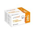 Lancetas automaticas 28g x 1,5mm lanceta de seguranca caixa com 100 unidades uniqmed Lancetas automaticas 28g x 1,5mm lanceta de seguranca caixa com 100 unidades uniqmed