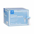 Lancetas de segurança Medline Sterile 28G x 1,6 mm 100 unidades