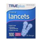 Lancetas Trueplus Estéreis 28 Gauge Pacote com 100 Unidades