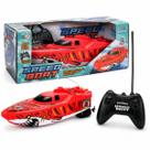Lancha De Controle Remoto Speed Boat Vermelho - Polibrinq