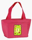 Lancheira Caroline's Treasures Letter K Monogram Green