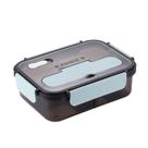 Lancheira de plástico Caixa de conservação fresca Forno de microondas Aquecimento Selado Isolamento térmico Bento Box Lancheira com utensílios de mesa