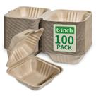 Lancheira descartável Aricsen Compostable, pacote de 100, 15x15 cm Lancheira descartável Aricsen Compostable, pacote de 100, 15x15 cm