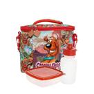 Lancheira escolar infantil grande c potinho e garrafinha Scooby Doo 4954