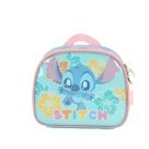 Lancheira Escolar Luxcel Stitch Aloha Azul Turquesa