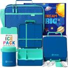 Lancheira Fimibuke Kids Bento com garrafa térmica 350ml, bolsa e utensílios