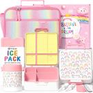 Lancheira Fimibuke Kids Bento Snack com garrafa térmica 350 ml e bolsa Lancheira Fimibuke Kids Bento Snack com garrafa térmica 350 ml e bolsa