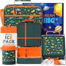 Lancheira Fimibuke Kids Bento Snack com garrafa térmica 350 ml e bolsa Lancheira Fimibuke Kids Bento Snack com garrafa térmica 350 ml e bolsa