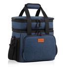 Lancheira GLENKEY, expansível, grande, 16L, isolada, impermeável, azul