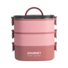 Lancheira Infantil 2000ML Com 3 Camadas, À Prova De Vazamentos, Micro-ondas, Portátil, Container De Lancheira Infantil 2000ML Com 3 Camadas, À Prova De Vazamentos, Micro-ondas, Portátil, Container De