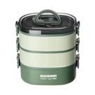 Lancheira Infantil 2000ML Com 3 Camadas, À Prova De Vazamentos, Micro-ondas, Portátil, Container De Lancheira Infantil 2000ML Com 3 Camadas, À Prova De Vazamentos, Micro-ondas, Portátil, Container De