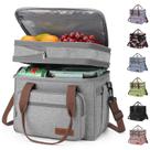 Lancheira isolada Maelstrom 23L expansível de dois andares cinza