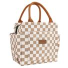 Lancheira Joymee isolada reutilizável à prova de vazamentos 10L - Checker Brown