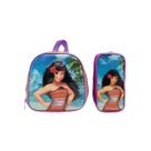 Lancheira mais estojo escolar moana