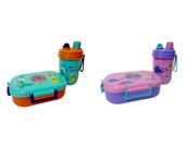 Lancheira Marmita Infantil de Bichinhos Com Talher e Garrafa de 600ml Para Crianças