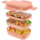 Lancheira para adultos Bento Box HOMETALL 3 recipientes empilháveis