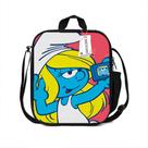 Lancheira Smurfse Anime Oxford Cloth 19x8x25cm reutilizável