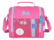 Lancheira Térmica Barbie Paetê Escolar Infantil Meninas Cor: Pink BarbIe