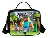 Lancheira Termica Escolar Avulsa Estampa Infantil Menino Game Craft Jogo Blocos Lançamento