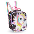 Lancheira Térmica Escolar Infantil Criança Personagem Viagem Passeio Resistente Colorida C/ Estampa Compacta Personagem Menina