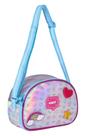Lancheira Térmica Escolar Infantil Holográfica Happy Cor:Prata