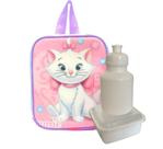 Lancheira Térmica Gatinha Marie Rosa F5 Com Alça E Potinhos Lancheira Térmica Gatinha Marie Rosa F5 Com Alça E Potinhos