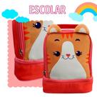Lancheira Térmica Infantil com Alça de Animais com 6 Modelos Personagem:Gato