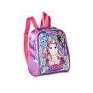 Lancheira unicornio holografico bolsa térmica escolar passeio