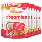 Lanches Happy Baby, cremes orgânicos, frutas, vegetais, coco, 30g