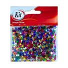 Lantejoula Metalizada de Estrelinhas Coloridas Pacote c/ 25g - Kit Escolar Artesanato Make