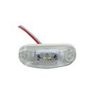 Lanterna 2 Leds 24V Cristal Delimitadora Ou Luz Placa Onibus Baus Lente Acrilico Dimensoes 68Mm X 24Mm Altura 23Mm