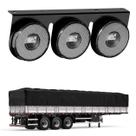 Lanterna 3 Marias Carreta LED Cristal 85mm Saída Fios