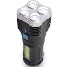 Lanterna 4 LED Recarregável Portatil Alto Brilho Com Strob