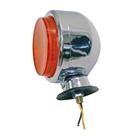 Lanterna Bojuda Led Laranja Cromada Lente Alta Bivolt - FORTLUZ - 2535AM