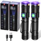 Lanterna DARKBEAM A300 365nm UV recarregável, pacote com 2