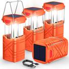 Lanterna de acampamento LETMY recarregável LED Solar, pacote com 4