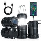 Lanterna de acampamento Xynover Solar Recarregável LED, pacote com 4