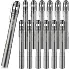 Lanterna de bolso LED Penlight Tujoe, pacote com 12 unidades, com clipe prateado