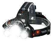 Lanterna De Cabeça 3 Leds Super Forte 4 Modos De Luz Recarregável Para Ciclismo, Camping, Pesca, Caç