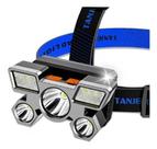 Lanterna De Cabeça 5 Led's Recarregável Longo Alcance C/nf-e