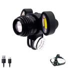 Lanterna de Cabeça Bicicleta Led Ajustável USB