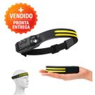 Lanterna de Cabeça Bomvink LED Alta Potência Trilha Ciclismo Manutenção 2 Fita Led Recarregavel