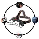 Lanterna De Cabeça Headlight Ajustavel Luz Recarregável 11 Leds Para Trilha Camping Escalada Bike