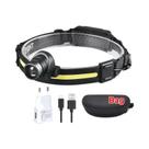 Lanterna De Cabeça LED Com 7 Modos XPE+COB, Lanterna Sensorial Para Pesca E Caça, Bateria 18650 Lanterna De Cabeça LED Com 7 Modos XPE+COB, Lanterna Sensorial Para Pesca E Caça, Bateria 18650