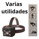 Lanterna de Cabeça LED Recarregável USB e Luz Solar Potente Farol Ciclismo, Pesca, Caminhada, Resist