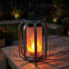 Lanterna De Camping LED Retro Recarregável À Prova d'Água Com Efeito De Chama, Luz Portátil Para