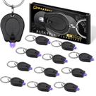Lanterna de chaveiro LED UV RaySoar 395nm com pacote com 12